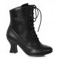 Sarah-253 Faux Leather Lace-Up Leather Ankle Boots