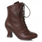 Sarah-253 Faux Leather Lace-Up Leather Ankle Boots
