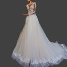Custom Lace/Organza Modern A Line Wedding Gown All Sizes/Colors