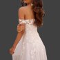 Custom Floral Applique Tulle Modern A Line Wedding Gown All Sizes/Colors