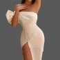 Custom Made Rhinestone Accented Sheath Wedding Gown All Sizes/Colors