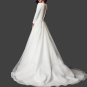 Custom Minimalist Satin/Organza A Line Wedding Gown All Sizes/Colors