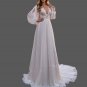 Custom Simple Lace Applique/Tulle A Line Country Wedding Gown All Sizes/Colors