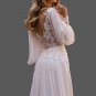 Custom Simple Lace Applique/Tulle A Line Country Wedding Gown All Sizes/Colors