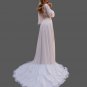 Custom Simple Lace Applique/Tulle A Line Country Wedding Gown All Sizes/Colors
