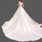 Custom Diamante Accented Satin A Line Wedding Gown All Sizes/Colors
