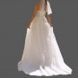 Custom Vintage Off Shoulder Bow Satin A Line Wedding Gown All Sizes/Colors