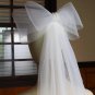 Clip On Tulle Wedding Bow