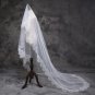 Antique Lace Trim Wedding Veil w/ Blusher Lengths/Colors