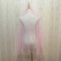 Simple Soft Pink Tulle Mantilla Wedding Veil w/ Blusher