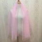 Simple Soft Pink Tulle Mantilla Wedding Veil w/ Blusher