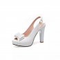 Glitter Bow Sling Back Chunky 4" Heels