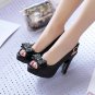 Glitter Bow Sling Back Chunky 4" Heels