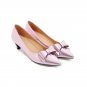 Vintage Kitten Heel Pumps w/ Bow Accent