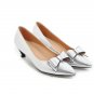 Vintage Kitten Heel Pumps w/ Bow Accent