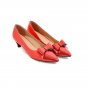 Vintage Kitten Heel Pumps w/ Bow Accent