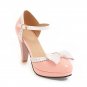 Vintage Style Patent Chunky D'Orsay Pumps