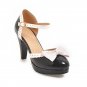Vintage Style Patent Chunky D'Orsay Pumps