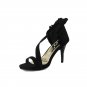 Velour Look Sandal w/ Pearl 3.40" Heel