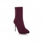 Suede Ankle Boots w/ Zip Back