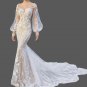Country Charm Lace Illusion Sheath Wedding Gown All Sizes/Colors