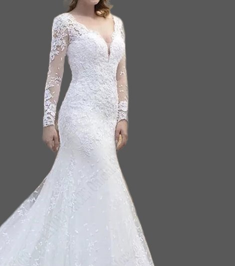 Floral Lace Applique Modern A Line Wedding Gown All Sizes/Colors