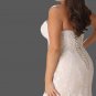 Strapless Lace Applique/Tulle Trumpet Wedding Gown All Sizes/Colors
