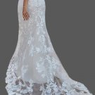 Sexy Floral Lace Sheath Wedding Gown All Sizes/Colors