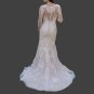 Simple Lace Overlay Fit & Flare Wedding Gown All Sizes/Color
