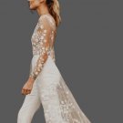 Floral Applique Tulle/Satin Wedding Jumpsuit All Sizes/Colors
