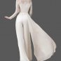 Relaxed Satin & Tulle Illusion Wedding Jumpsuit All Sizes/Colors