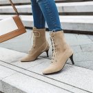Suede Lace-Up Ankle Boots