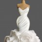Custom Strapless Ruffled Organza Mermaid Wedding Gown All Sizes/Colors