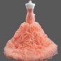 Custom Strapless Ruffled Organza Mermaid Wedding Gown All Sizes/Colors