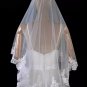 Lace Trim Mantilla Style Wedding Veil All Colors