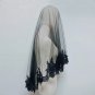Lace Trim Mantilla Style Wedding Veil All Colors