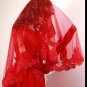 Lace Trim Mantilla Style Wedding Veil All Colors