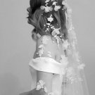 3D Floral Applique & Pearl Detail Wedding Veil Sizes/Colors