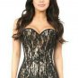Plus Size Daisy Lavish Tan Lace Over Satin Sweetheart Corset Top