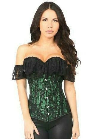 Daisy Green Lavish Lace Off Shoulder Corset Top