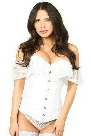 Daisy White Lavish Lace Off Shoulder Corset Top