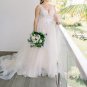 Custom Lace Applique/Organza A Line Summer Wedding Gown All Sizes/Colors