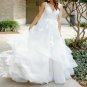 Custom Lace Applique/Organza A Line Summer Wedding Gown All Sizes/Colors