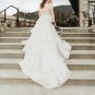 Custom Lace Applique/Organza A Line Summer Wedding Gown All Sizes/Colors