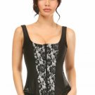 Plus Size Daisy Satin/Lace Strapped Corset Top