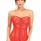 Daisy Red Sheer Lace Corset Dress