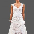 Custom Vintage Country Lace Fit & Flair Wedding Gown All Sizes/Colors