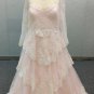 Custom Vintage Boho Layered Lace A Line Wedding Gown All Sizes/Colors