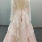 Custom Vintage Boho Layered Lace A Line Wedding Gown All Sizes/Colors