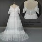 Custom Vintage Boho Lace/Tulle A Line Wedding Gown All Sizes/Colors